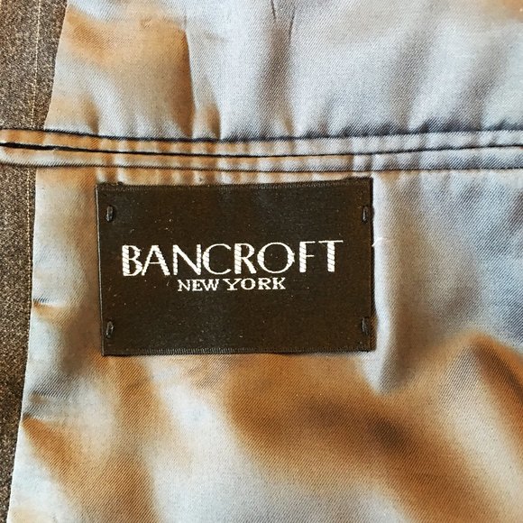 BANCROFT NEW YORK Charcoal Grey Wool Pinstripe Suit  40S - Picture 10 of 15